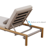 Outdoor Foldable Lounger Wooden Hotel Garden Swimming Pool Beach Sun Lounger
