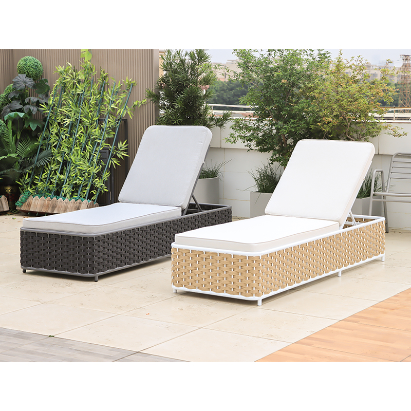 Outdoor Rope Sun Lounger with cushion