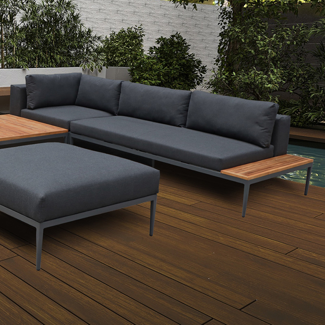 Customized Villa Teakwood Outdoor Sofa