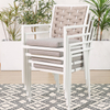 Modern White Extendable Outdoor Dining Set