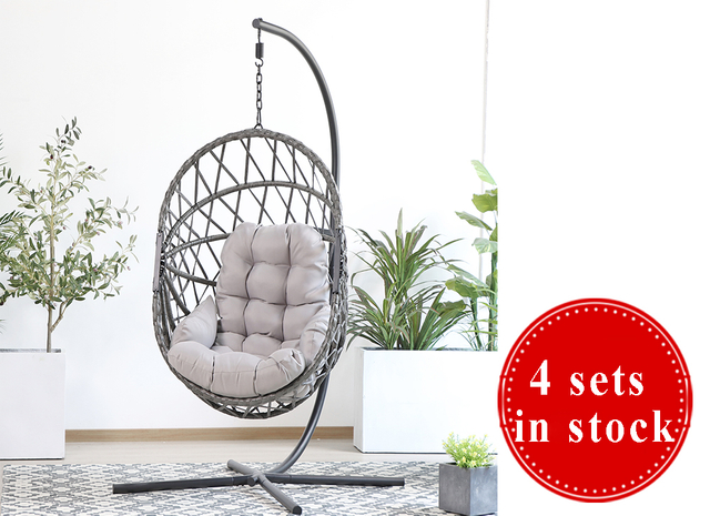 Foldable Rope Comfortable Haning Chair with Cushion