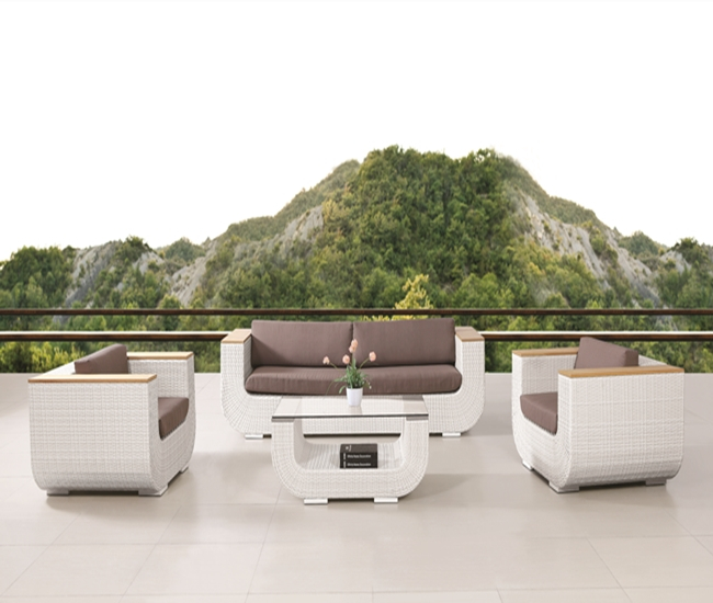 Modern 4 Seater U Shaped Villa Outdoor Sofa