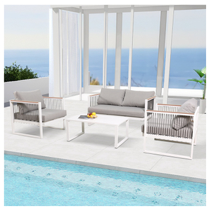 Elegant Aluminum Alloy Water-resistant Outdoor Balcony Sofa