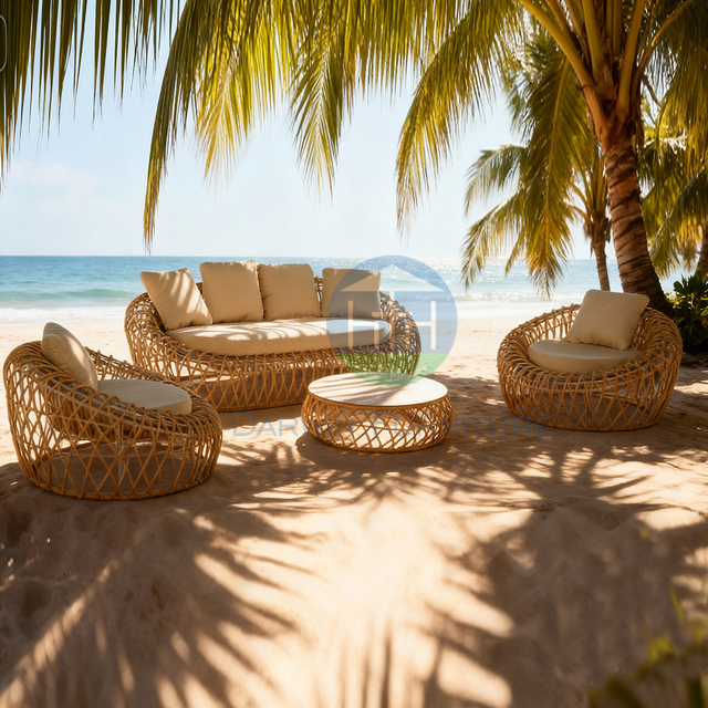 Luxury Patio Furniture Set Outdoor Rattan Sofa