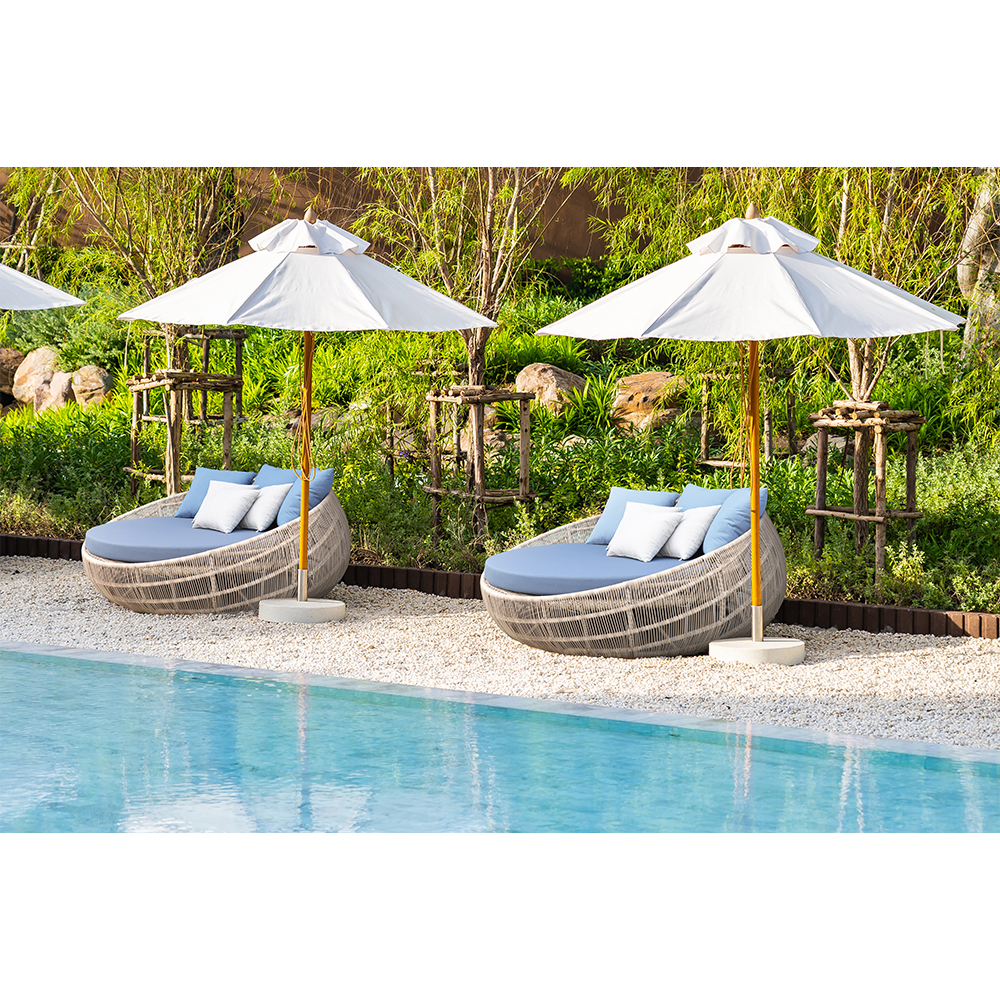 Modern Double Outdoor Rattan Leisure Daybed