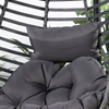 Outdoor Patio Folded Wicker Rattan Lounge Chair with Stand