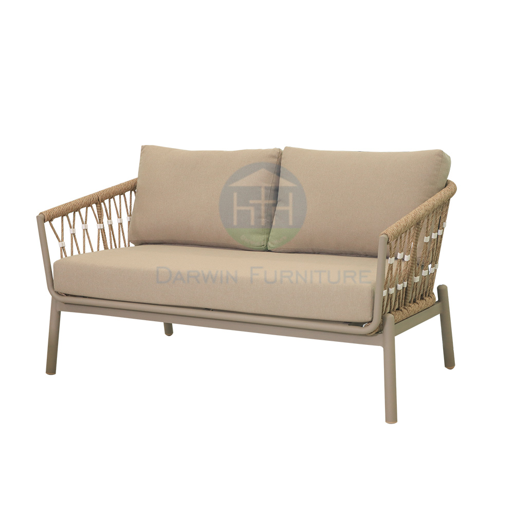 Modern Nordic Outdoor Furniture Leisure Aluminum PE Rattan Sofa