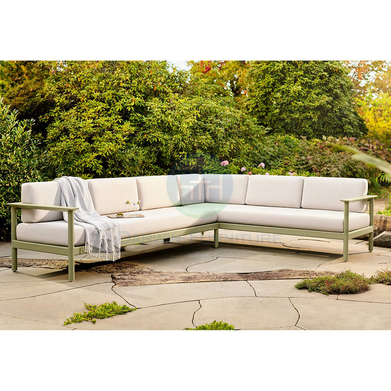 Modern Sectional Garden Sofa Set With Waterproof Cushion