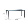 Modern Grey Garden Aluminum Dining Table And Chairs Set