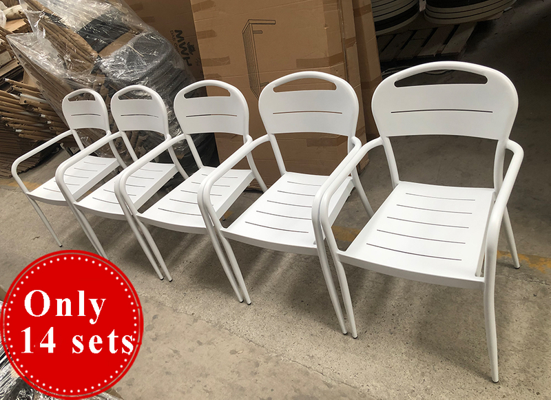 White Dining Garden Chair without Aramrest