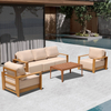 Luxury Modern Outdoor Aluminum Sofa Chair Set with Waterproof Cushion