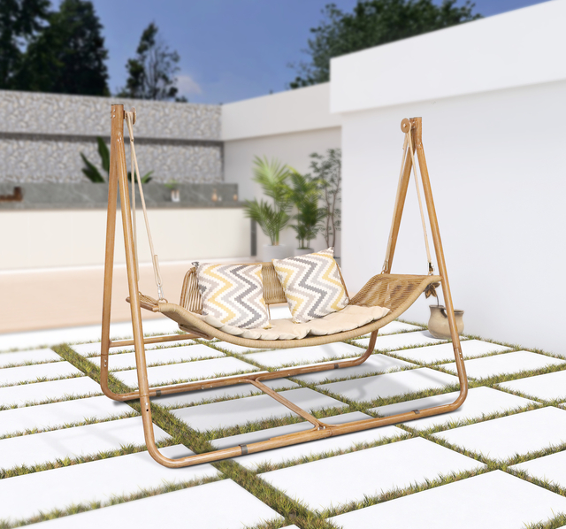 Modern Egg Chair Swing Rattan Double Outdoor Patio Hanging Swing Chair