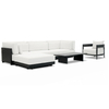 Patio Outside Furniture Comfortable Cushions L Shape Aluminum Outdoor Sectional Sofa