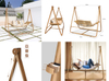 Modern Egg Chair Swing Rattan Double Outdoor Patio Hanging Swing Chair
