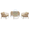 Modern Nordic Outdoor Furniture Leisure Aluminum PE Rattan Sofa
