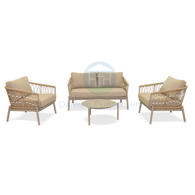 Modern Nordic Outdoor Furniture Leisure Aluminum PE Rattan Sofa