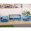 Foshan Factory Project Blue Customized Garden Hotel Sofa