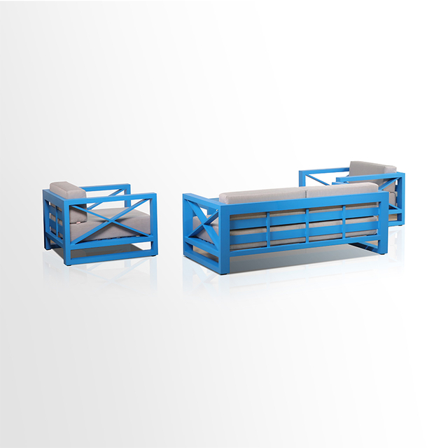 Foshan Factory Project Blue Customized Garden Hotel Sofa