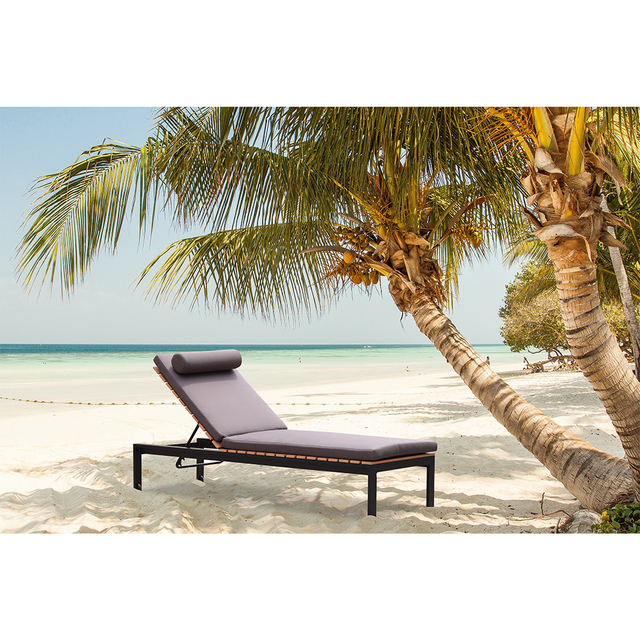 Commercial Project Poolside Wood Outdoor Sun Lounger