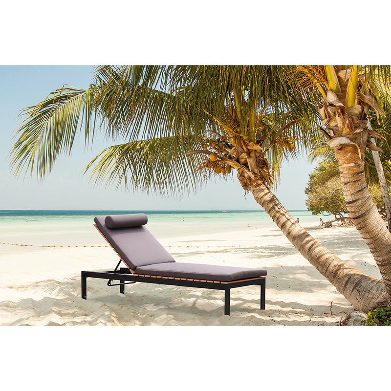 Commercial Project Poolside Wood Outdoor Sun Lounger