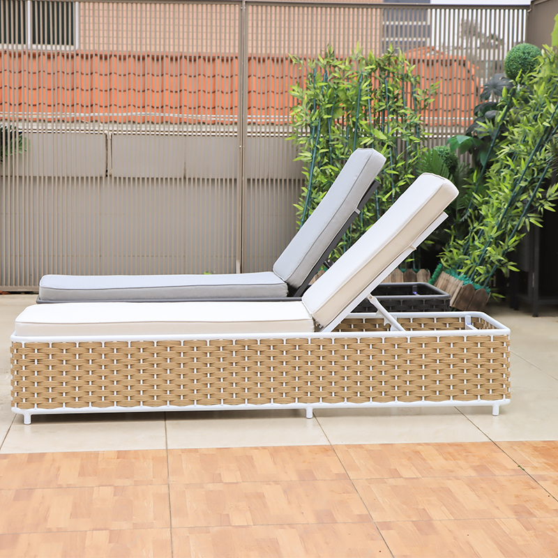 Outdoor Rope Sun Lounger with cushion