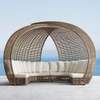 High Quality Contemporary Rattan Garden Daybed with Canopy