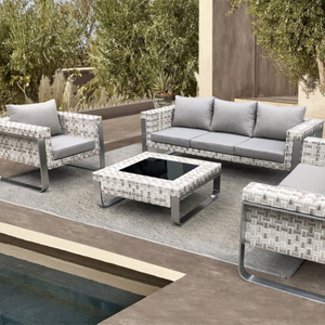 Customized Stylish Courtyard Outdoor Rattan Sofa