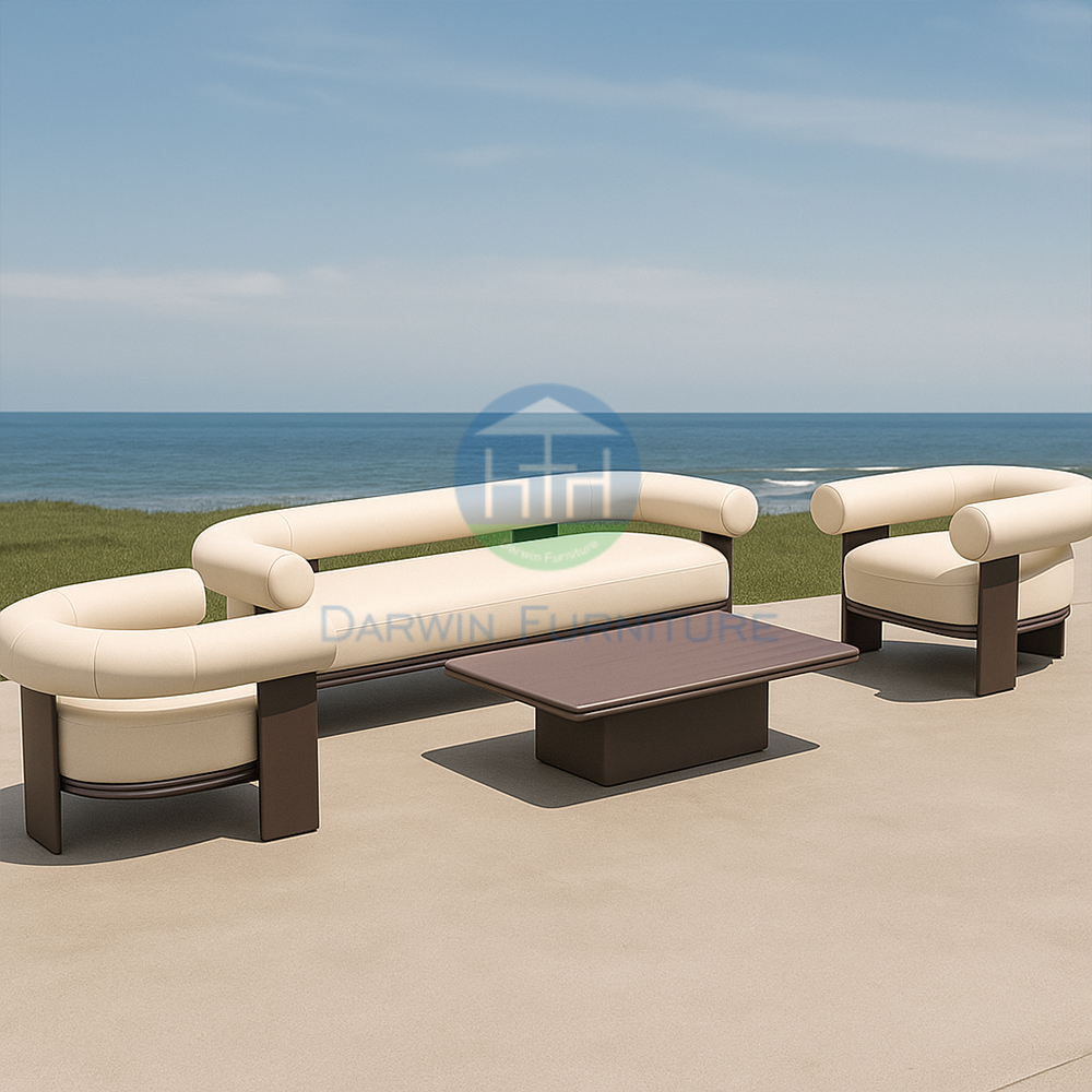 Modern Outdoor Sofa Set Luxury Hotel Villa Patio Lounge Furniture