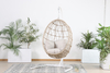 Modern Rattan Hanging Egg Chair With Stand Patio Swing Chair