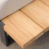 Luxury L-shape Sectional Outdoor Furniture Leisure Patio Wood Garden Sofa