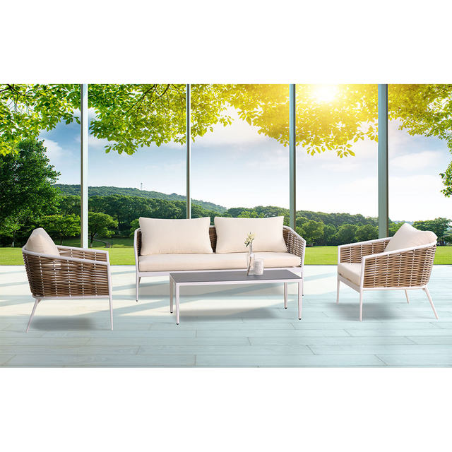 Commercial Garden Furniture Courtyard Outdoor Rattan Sofa