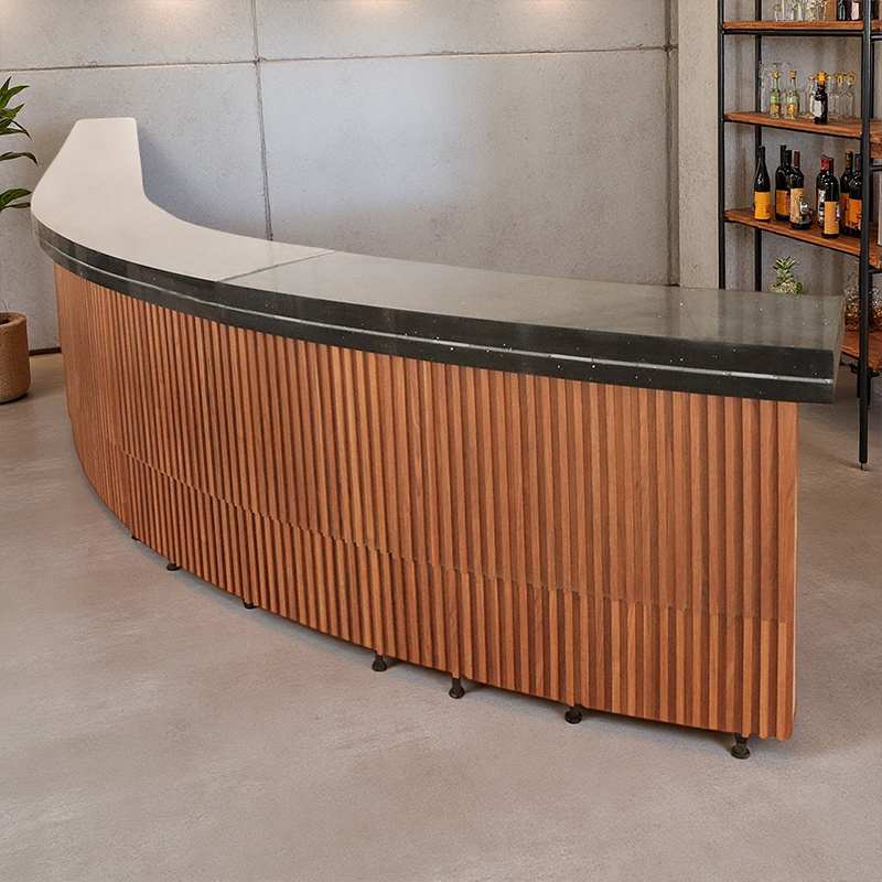 High Quality Customized Elegant Wooden Counter Restaurant Bar Table Vintage Reception Desk
