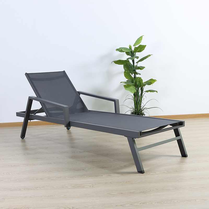 Modern Swimming Pool Black Sun Lounger Furniture