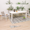 Aluminum Extensible White Garden Dining Table