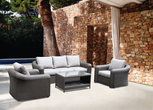 Sectional Outdoor Rattan Sofa with Cushion