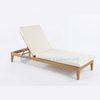 Modern Upholstered Solid Wood Bed End Bench with Cushion Portable Outdoor Lounge Seating for Hotel and Villa