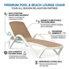 Modern Commercial Outdoor Sun Lounger Adjustable Poolside Lounge Chair