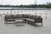 L-Shaped Aluminum Outdoor Sectional Sofa Set