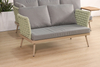Modern Villa Courtyard Garden Sofa Set PE Rattan Combination Conversation Rope Sectional Sofa L Shape Outdoor Furniture