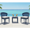 Waterproof Rattan Patio Chair and Table Balcony Set Aluminum Frame Hotel Courtyard Outdoor Garden Furniture