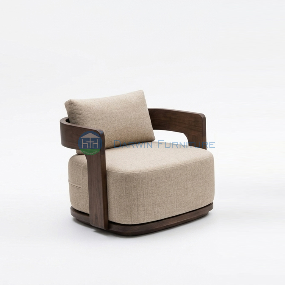 Modern Premium Solid Teak Wood Outdoor Sofa All Weather Wooden Patio Sofa Set