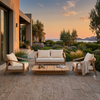 Commercial Grade Solid Wood Outdoor Sofa Set