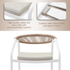Aluminum Frame Rope Woven Commercial Outdoor Bar Chair