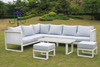 L-Shaped Aluminum Outdoor Sectional Sofa Set