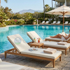 Modern Upholstered Solid Wood Bed End Bench with Cushion Portable Outdoor Lounge Seating for Hotel and Villa