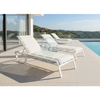 Commercial White Aluminum Pool Lounger
