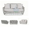 Luxury Thick-Weave Rattan Garden Furniture Outdoor Sofa Set