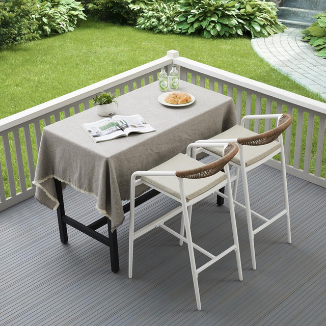 Aluminum Frame Rope Woven Commercial Outdoor Bar Chair