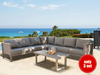 L-Shaped Aluminum Outdoor Sectional Sofa Set