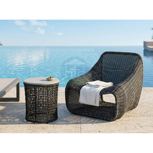 Luxury PE Rattan Lounge Chair
